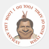 Dag april ronde sticker (Voorkant)