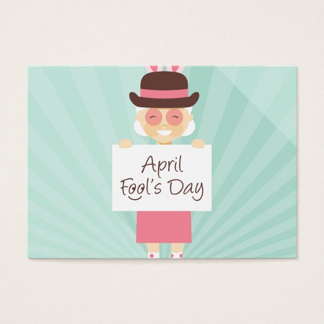 dag april visitekaartjes (Voorkant)