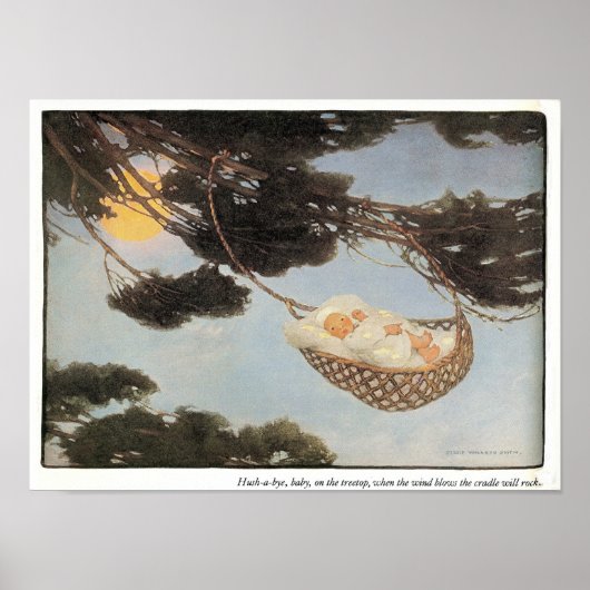 Dag, Baby Nursery Rhyme Print (Voorkant)