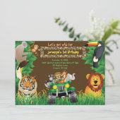 Dag Baby, Safari verjaardag, oerwouden dieren Kaart (Staand voorkant)