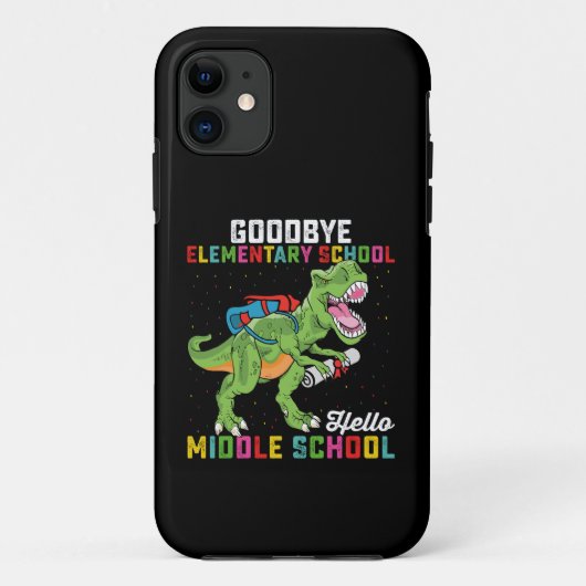 Dag basisschool, hallo middelbare school T Rex Case-Mate iPhone Case (Achterkant)
