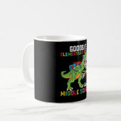 Dag basisschool, hallo middelbare school T Rex Koffiemok (Voorkant links)