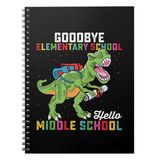 Dag Basisschool, Hallo Middelbare School T Rex Notitieboek (Voorkant)