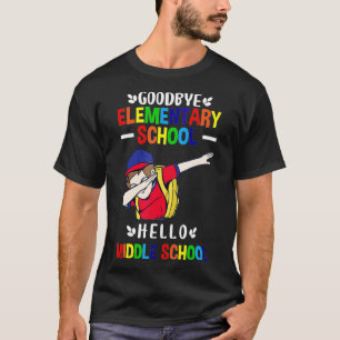 Dag basisschool Hallo middelbare school T-shirt