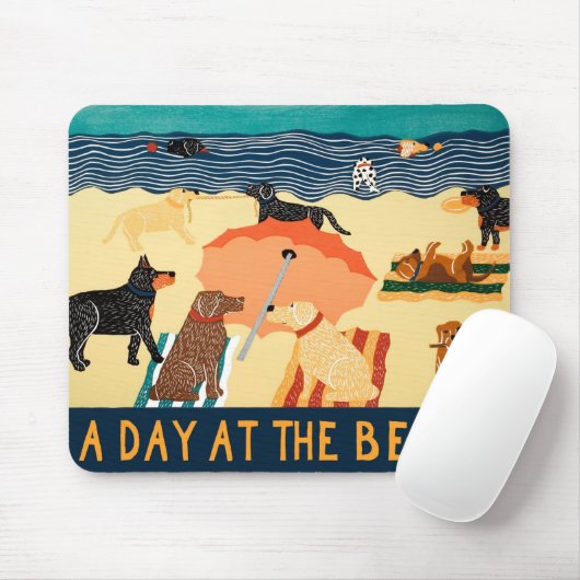 Dag bij de Beach Mousepad - Stephen Huneck Muismat (Met muis)