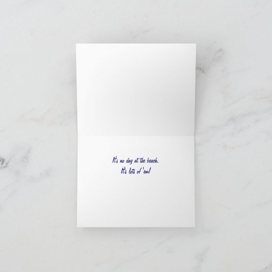 Dag bij de Beach Retirement Card Kaart (Binnen)