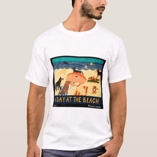 Dag bij de Beach - Stephen Huneck T-shirt (Voorkant)