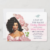 Dag bij de Races Bridal Shower Uitnodiging (Voorkant)