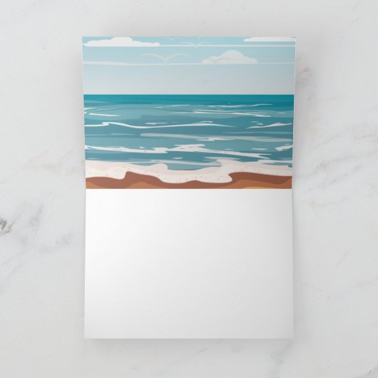 Dag bij het strand bedankkaart (Binnen)