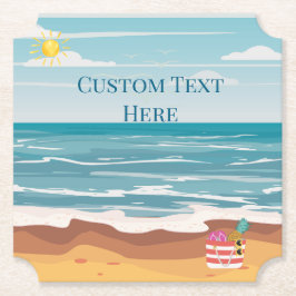 Dag bij het strand kartonnen onderzetters