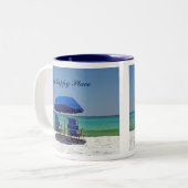 Dag bij het strand tweekleurige koffiemok (Voorkant links)