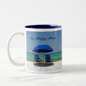 Dag bij het strand tweekleurige koffiemok (Links)
