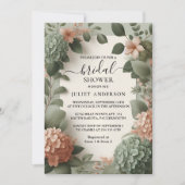 Dag Blush Peach Mint Moss Sage Groen Vrijgezellenf Kaart (Voorkant)