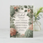 Dag Blush Peach Mint Moss Sage Groen Vrijgezellenf Kaart (Staand voorkant)