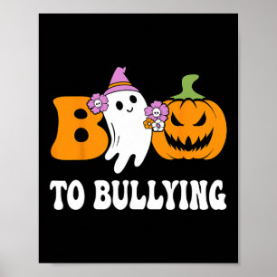 Dag Boo naar Pesten Bewustzijn Ghost Pumpkin Sinaa Poster