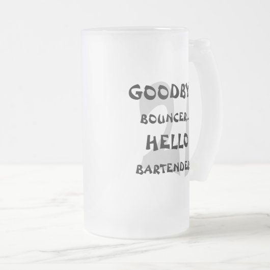 Dag Bouncer...Hallo Bartender! Matglas Bierpul (Voorkant rechts)