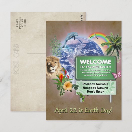 Dag 🌱 briefkaart (Voorkant / Achterkant)