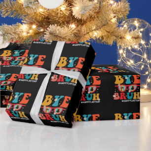 Dag broer leraar gelukkige laatste schooldag zomer cadeaupapier