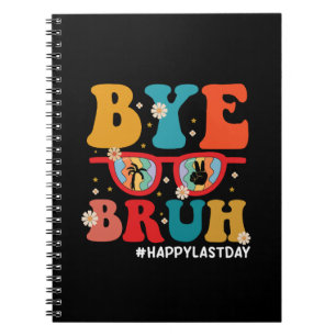 Dag broer leraar gelukkige laatste schooldag zomer notitieboek
