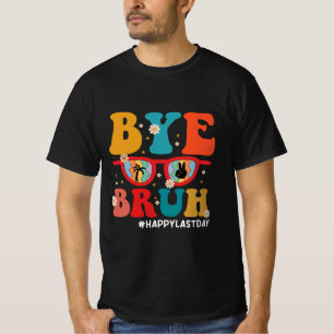 Dag broer leraar gelukkige laatste schooldag zomer t-shirt