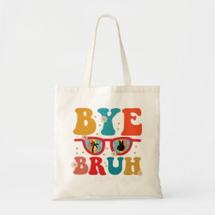 Dag broer leraar gelukkige laatste schooldag zomer tote bag