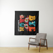 Dag broer leraar gelukkige laatste schooldag zomer wandkleed (In Situ (horizontaal))