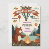 Dag Bruin Fun Fish Boy Schattige Baby Beer 1e Verj Kaart (Voorkant)