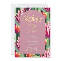 Dag Brunch Mauve Pink, kleurrijke Floral