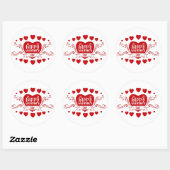 DAG cadeautje van HAPPY VALENTINE. Ronde Sticker (Vel)