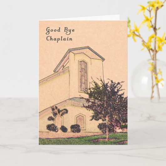 Dag Chaplain Kaart met de Sepia Church (Gele Bloem)