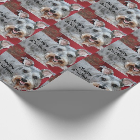 Dag, Coco, de mini schnauzer, cadeauomslag. Cadeaupapier (Hoek)