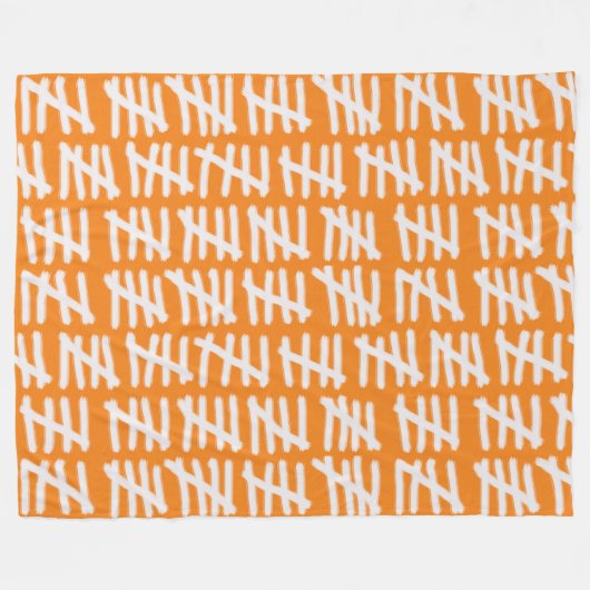 Dag Count Pattern Wit op elke kleur Fleece Blanke Deken (Voorkant (Horizontaal))