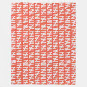 Dag Count Pattern Wit op elke kleur Fleece Blanke Deken (Voorkant)