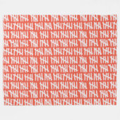 Dag Count Pattern Wit op elke kleur Fleece Blanke Deken (Voorkant (Horizontaal))