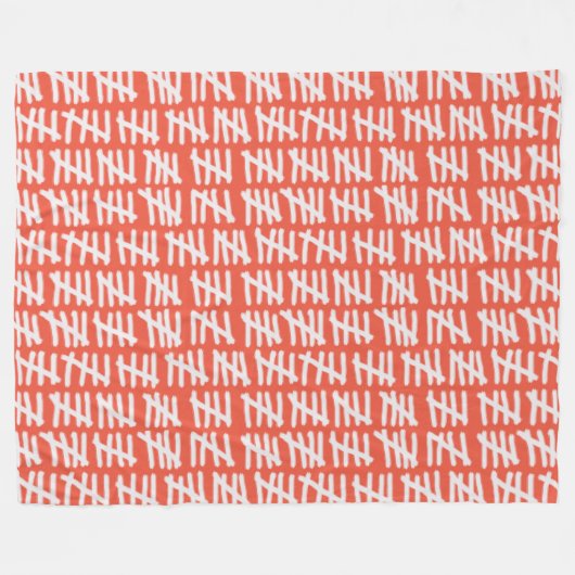 Dag Count Pattern Wit op elke kleur Fleece Blanke Deken (Voorkant (Horizontaal))