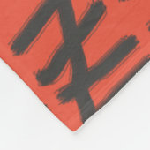 Dag Count Pattern Zwart op elke kleur Fleece Deken (Hoek)