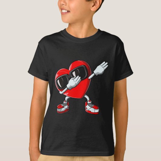 Dag Dabbing Hart Jongens Meisjes Liefde Dab Dance  T-shirt (Voorkant)