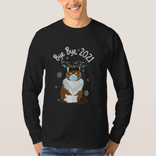 Dag dag 2021 Kat Face Mask Reindeer Light Funny Ca T-shirt