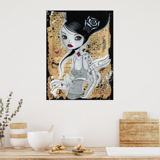 Dag, dag afdrukken poster (Keuken)