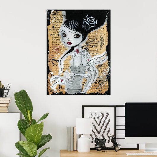 Dag, dag afdrukken poster (Thuiskantoor)