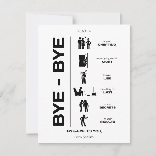 Dag Dag Breekkaart Aankondiging (Voorkant)