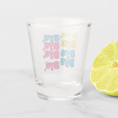 "Dag, dag, dag" Shot Glas (Achterkant)