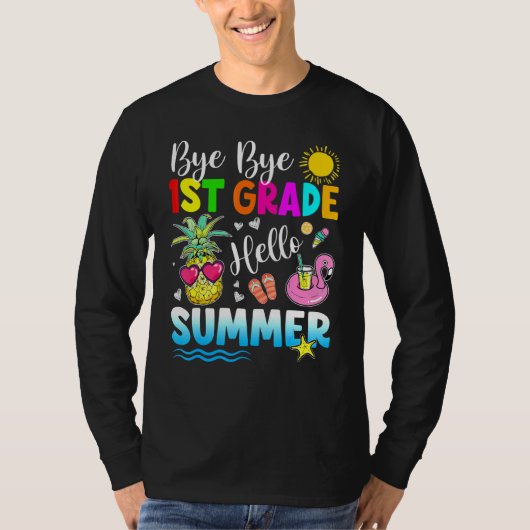 Dag, dag, eerste graad Hallo zomerreces T-shirt (Voorkant)