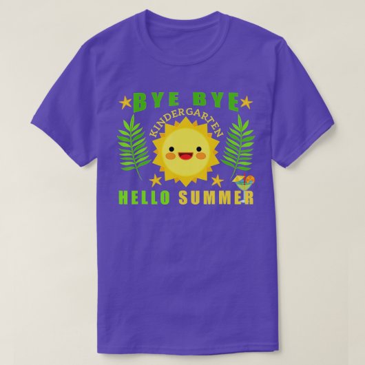 Dag Dag Kindergarten Hallo Summer, Funney Teacher T-shirt (Design voorkant)