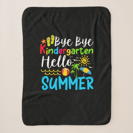 Dag dag Kindergarten Hallo Summer Sherpa Deken (Voorkant)