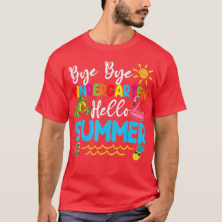 Dag Dag Kindergarten Hallo zomerleraar T-shirt