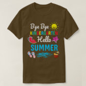 Dag Dag Kindergarten Hallo zomerleraar T-shirt (Design voorkant)