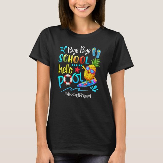 Dag Dag School Hallo Pool Assistant Hoofd T-shirt (Voorkant)