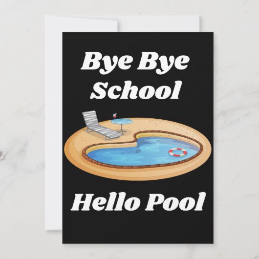 Dag Dag School Hallo Pool Bedankt! Bedankkaart (Voorkant)