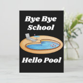 Dag Dag School Hallo Pool Bedankt! Bedankkaart (Staand voorkant)